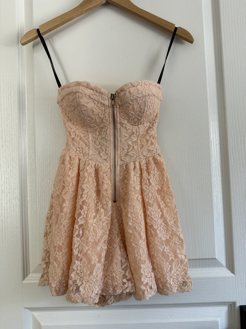 Material Girl Lace Mini Dress (Apricot)